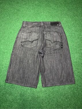 Vintage 90s Y2K Ecko Unltd. Black Jean Shorts, Ghetto Jorts Baggy (Size 32)